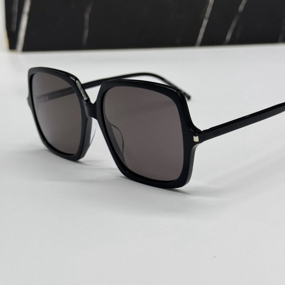 NEW SL591 001 SAINT LAURENT BLACK WOMEN SAINT LAURENT SUNGLASSES - Picture 5 of 10